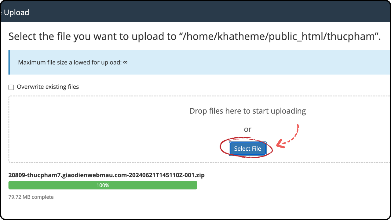 Upload file code lên hosting