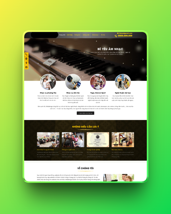 Theme wordpress khoá học piano Theme wordpress khoá học piano