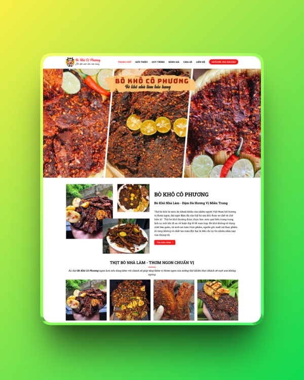 Theme wordpress bán khô bò Theme wordpress bán khô bò