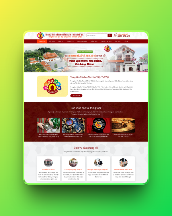 Theme wordpress khóa học phong thủy Theme wordpress khóa học phong thủy