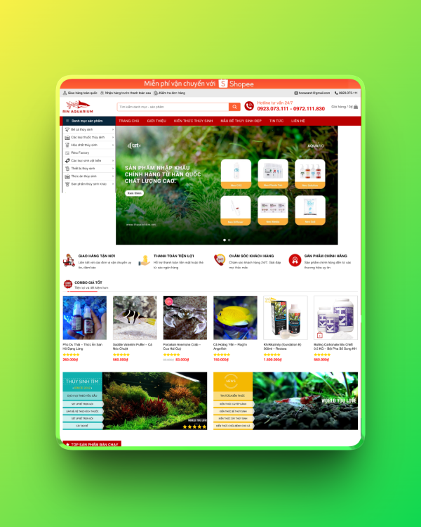 Theme wordpress bán đồ thủy sinh 01 Theme wordpress bán đồ thủy sinh 01