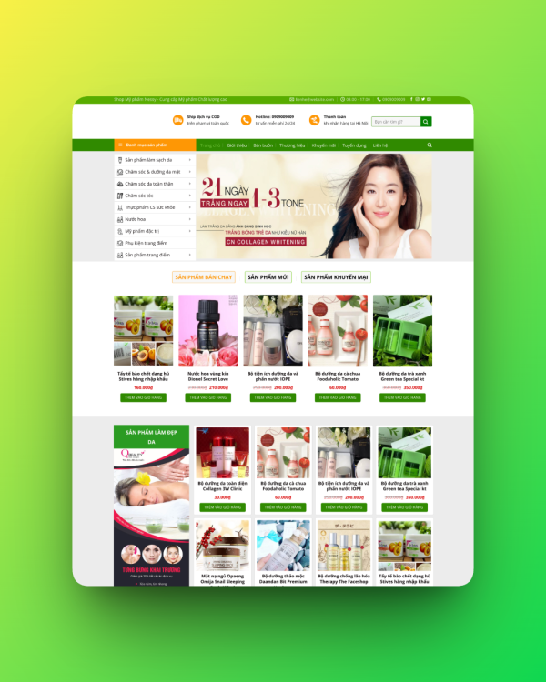 Theme wordpress bán mỹ phẩm 03 Theme wordpress bán mỹ phẩm 03