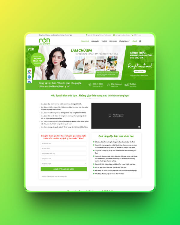 Theme wordpress khóa học Spa Theme wordpress khóa học Spa