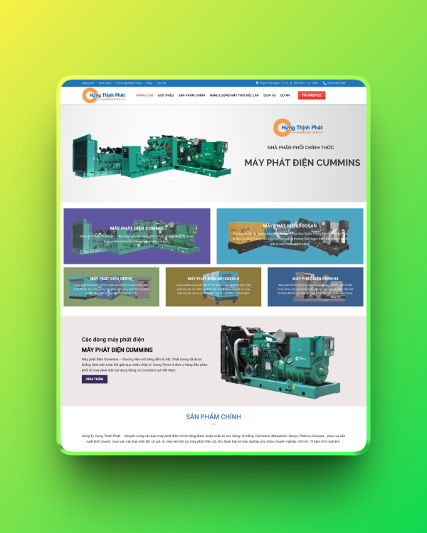 Theme wordpress bán máy phát điện Theme wordpress bán máy phát điện