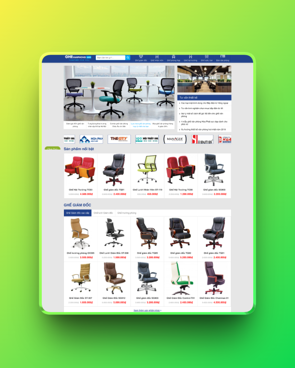 Theme wordpress bán ghế văn phòng Theme wordpress bán ghế văn phòng
