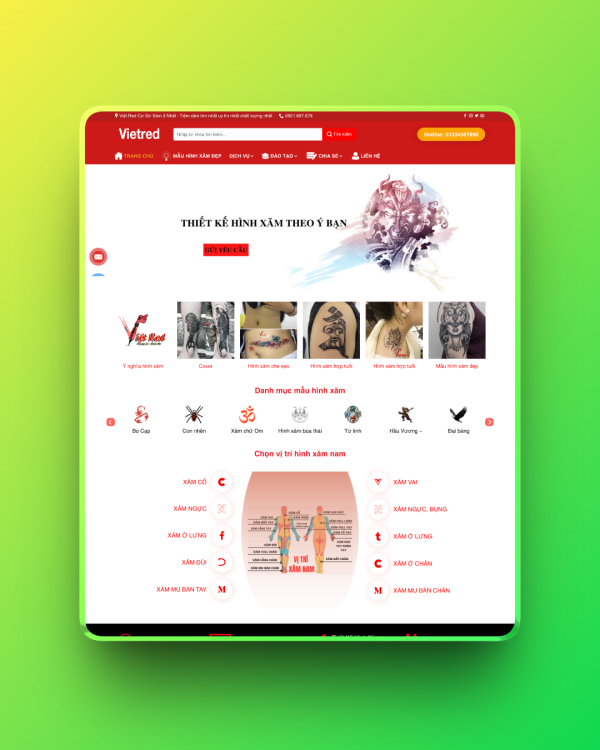 Theme wordpress dịch vụ xăm hình Theme wordpress dịch vụ xăm hình