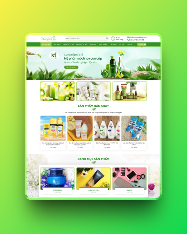 Theme wordpress mỹ phẩm 07 Theme wordpress mỹ phẩm 07