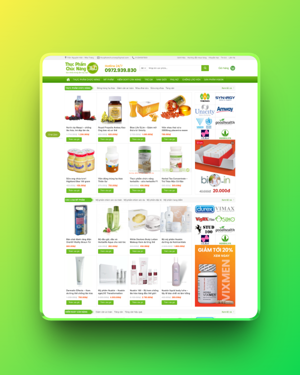 Theme wordpress thực phẩm chức năng 06 Theme wordpress thực phẩm chức năng 06