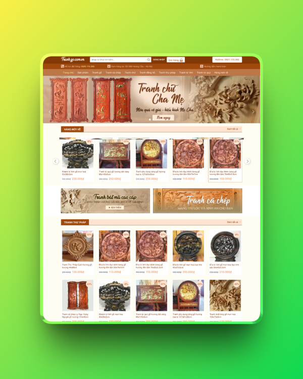 Theme wordpress bán tranh gỗ Theme wordpress bán tranh gỗ