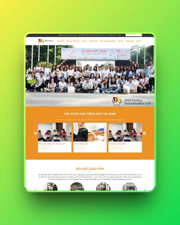Theme wordpress đào tạo tiếng Đức Theme wordpress đào tạo tiếng Đức