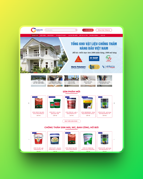 Theme wordpress bán sơn chống thấm Theme wordpress bán sơn chống thấm