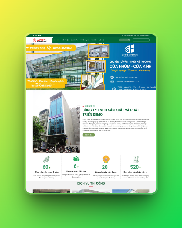 Theme wordpress cửa nhôm kính Theme wordpress cửa nhôm kính