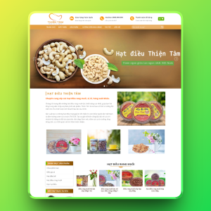 Theme wordpress nông sản hạt điều 01