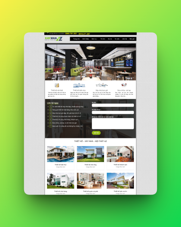 Theme wordpress thiết kế nhà Theme wordpress thiết kế nhà