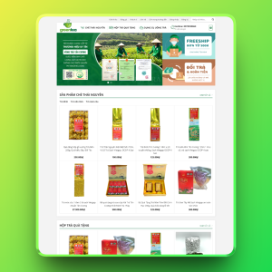 Theme wordpress bán trà xanh 03