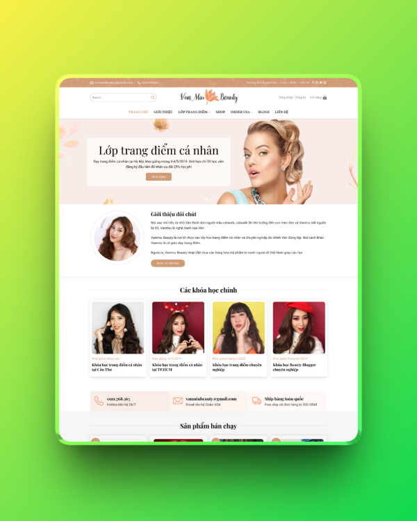 Theme wordpress dạy trang điểm Theme wordpress dạy trang điểm