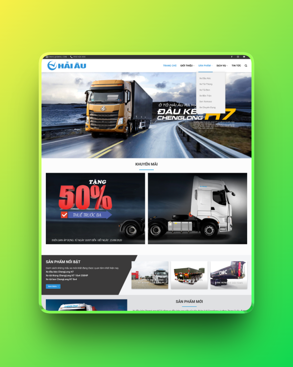 Theme wordpress bán xe tải Theme wordpress bán xe tải