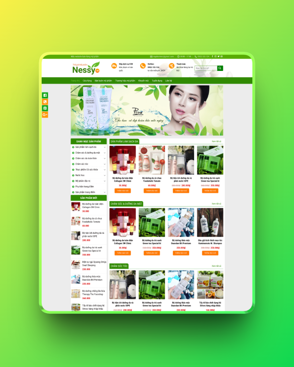 Theme wordpress mỹ phẩm 02 Theme wordpress mỹ phẩm 02