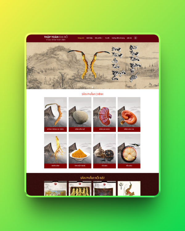 Theme wordpress bán nấm đông trùng hạ thảo Theme wordpress bán nấm đông trùng hạ thảo