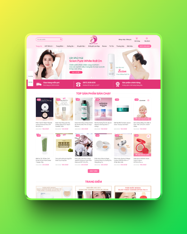 Theme wordpress mỹ phẩm 13 Theme wordpress mỹ phẩm 13