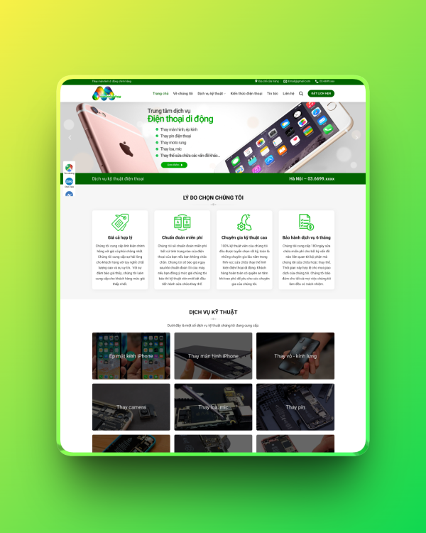 Theme wordpress dịch vụ sửa màn hình Theme wordpress dịch vụ sửa màn hình