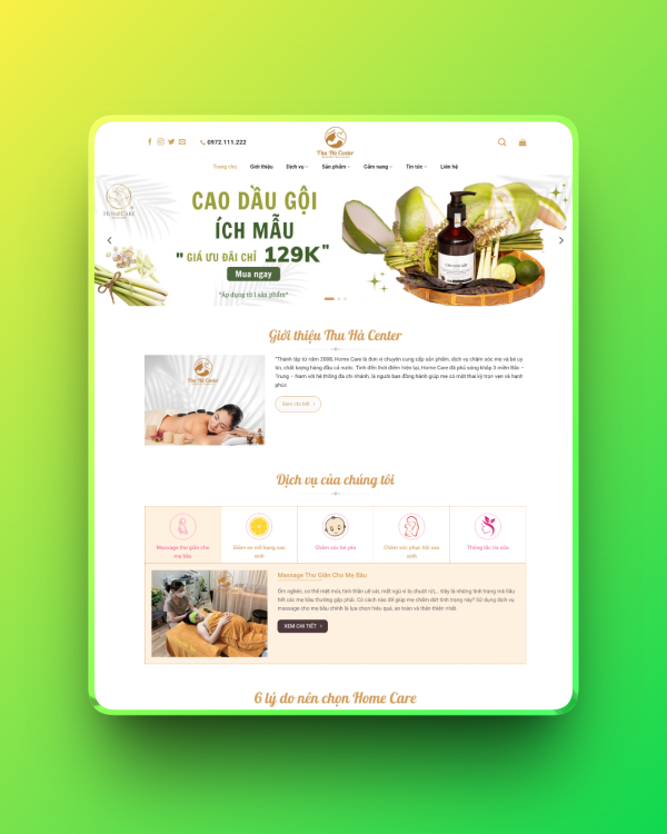 Theme wordpress dịch vụ BabyCare Theme wordpress dịch vụ BabyCare