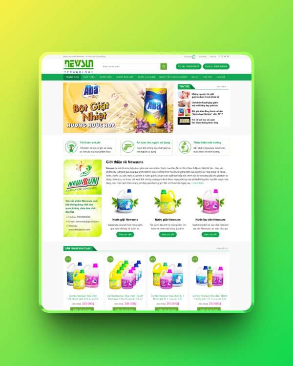 Theme wordpress bán nước giặt Theme wordpress bán nước giặt