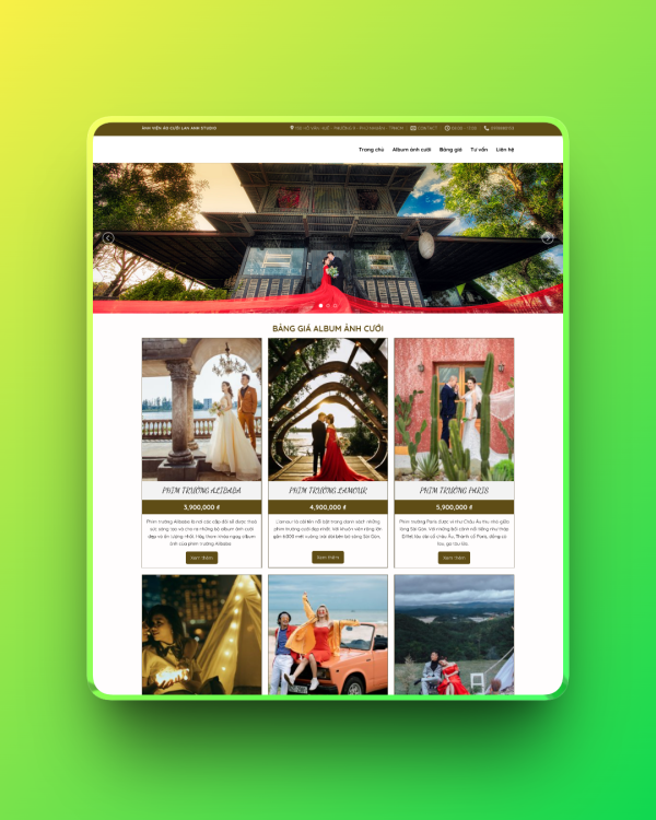 Theme wordpress studio ảnh cưới 05 Theme wordpress studio ảnh cưới 05
