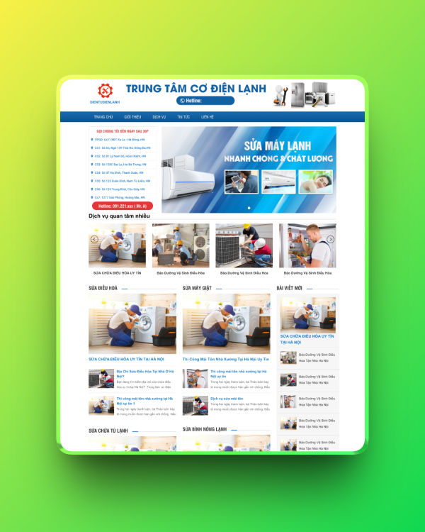 Theme wordpress điện lạnh 02 Theme wordpress điện lạnh 02