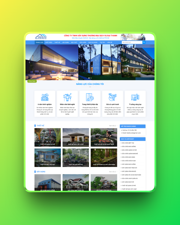 Theme wordpress kiến trúc 02 Theme wordpress kiến trúc 02