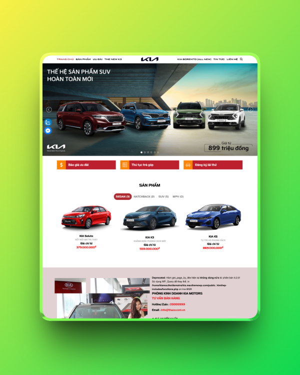 Theme WordPress hảng xe kia Theme WordPress hảng xe kia