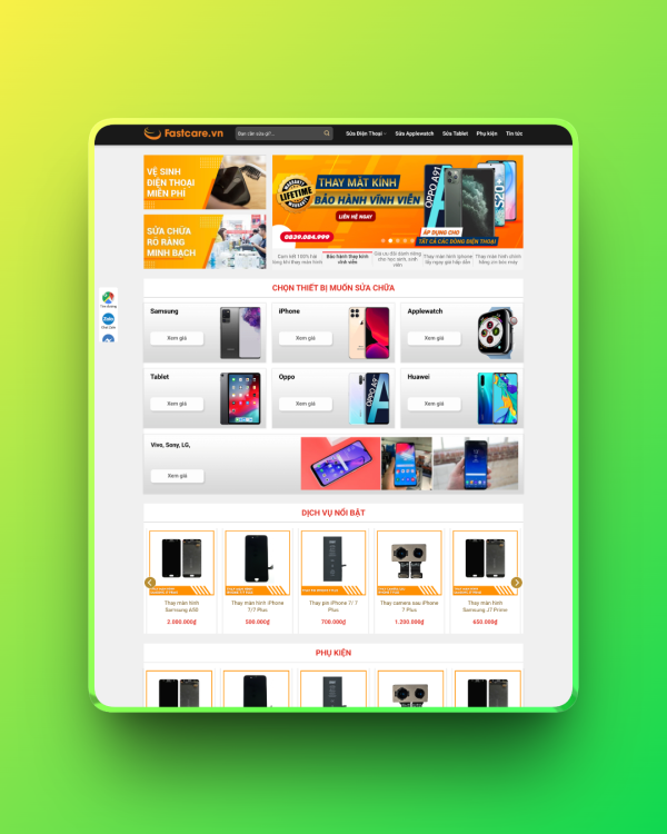 Theme wordpress sửa điện thoại 01 Theme wordpress sửa điện thoại 01