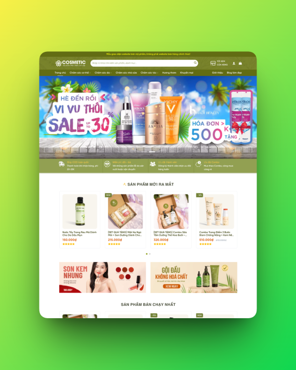 Theme wordpress mỹ phẩm 18 Theme wordpress mỹ phẩm 18