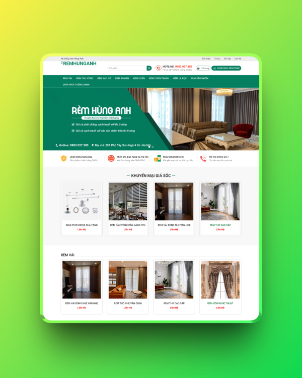 Theme wordpress bán rèm cửa Theme wordpress bán rèm cửa