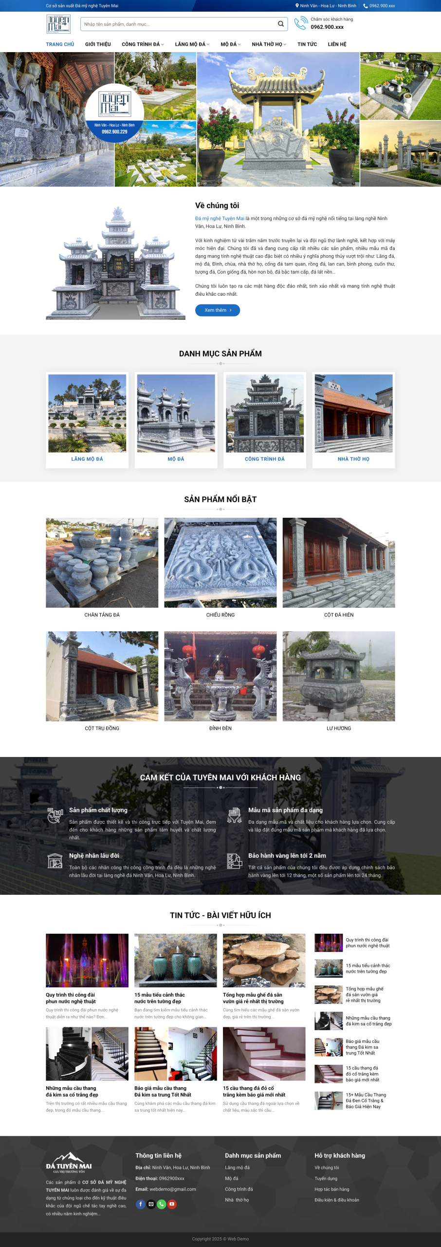 Theme wordpress bán đá mỹ nghệ