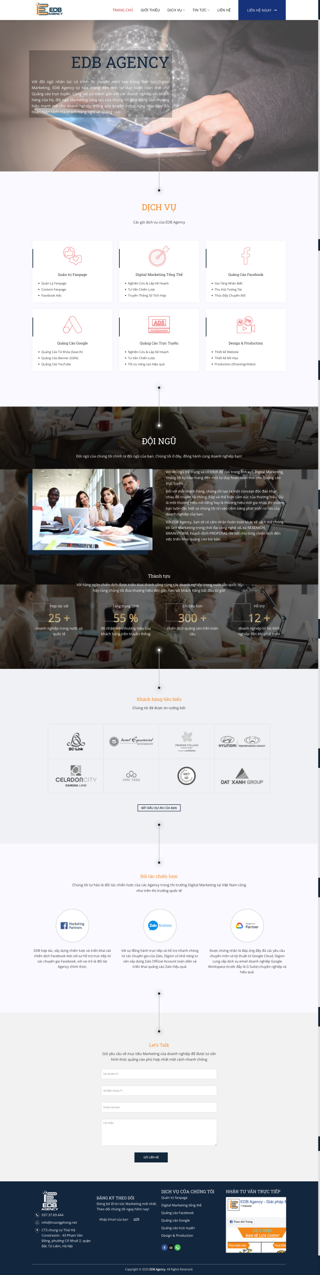 Theme WordPress công ty Agency Digital Marketing Online