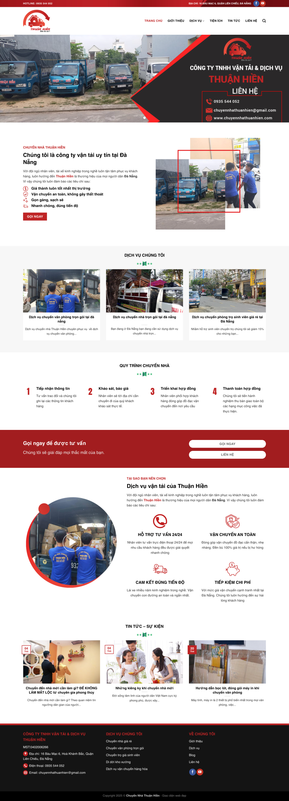 Theme wordpress dịch vụ chuyển nhà