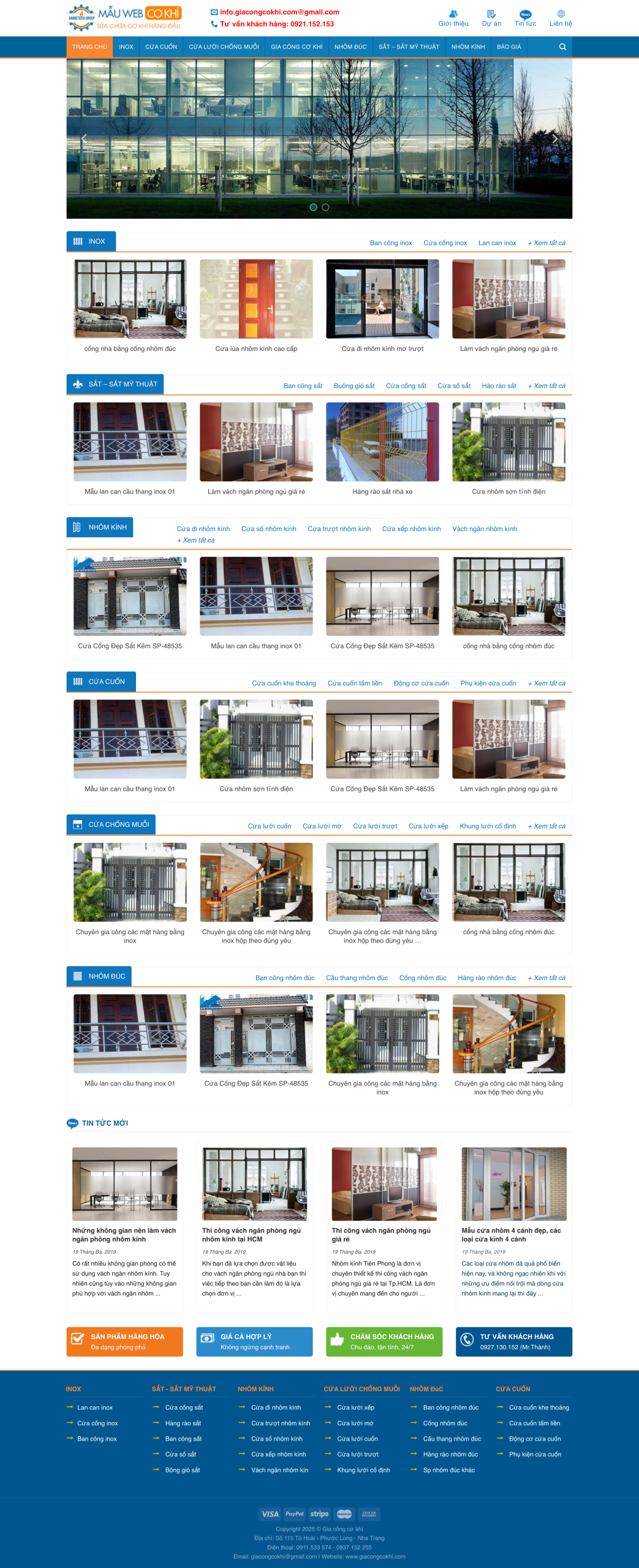 Theme wordpress gia công cơ khí 
