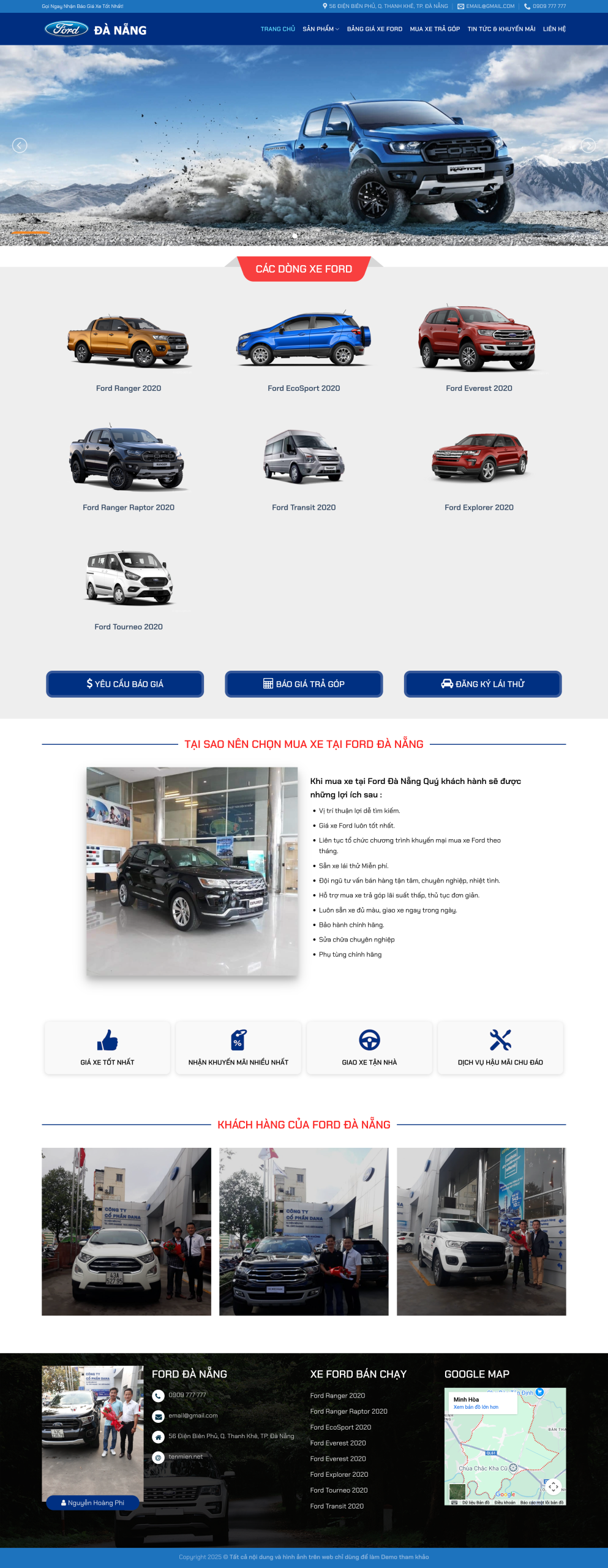  Theme wordpress showroom ô tô ford