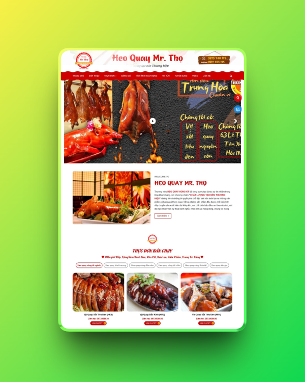 Theme wordpress bán heo quay Theme wordpress bán heo quay