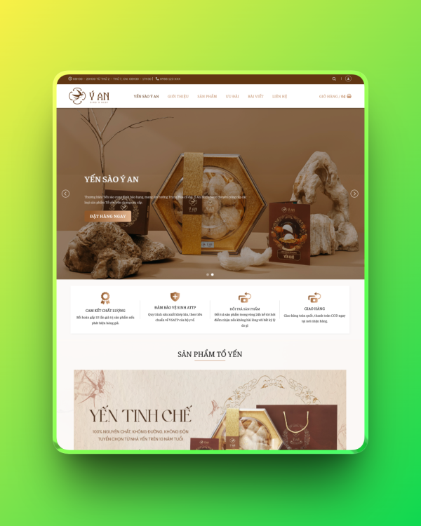 Theme wordpress yến sào 03 Theme wordpress yến sào 03