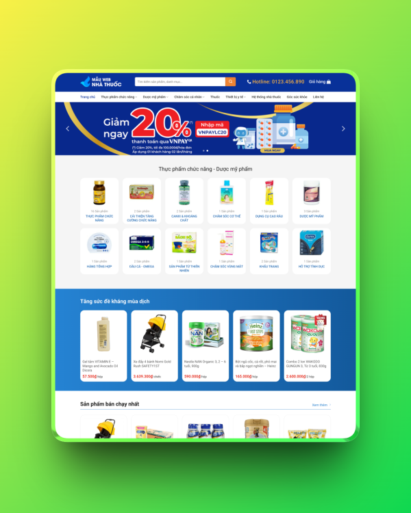 Theme wordpress nhà thuốc 1 Theme wordpress nhà thuốc 1