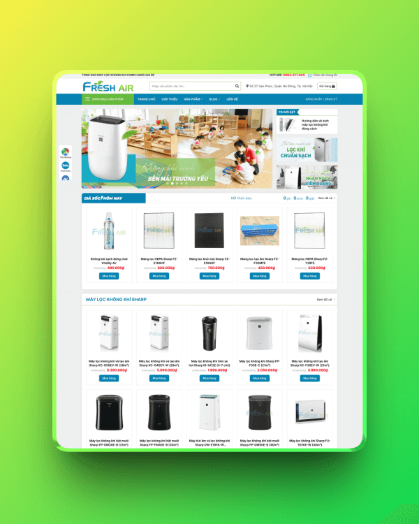 Theme wordpress bán máy lọc khí 4 Theme wordpress bán máy lọc khí 4