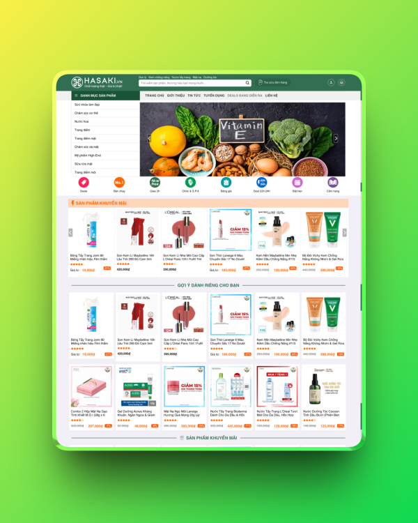 Theme wordpress mỹ phẩm giống hasaki Theme wordpress mỹ phẩm giống hasaki