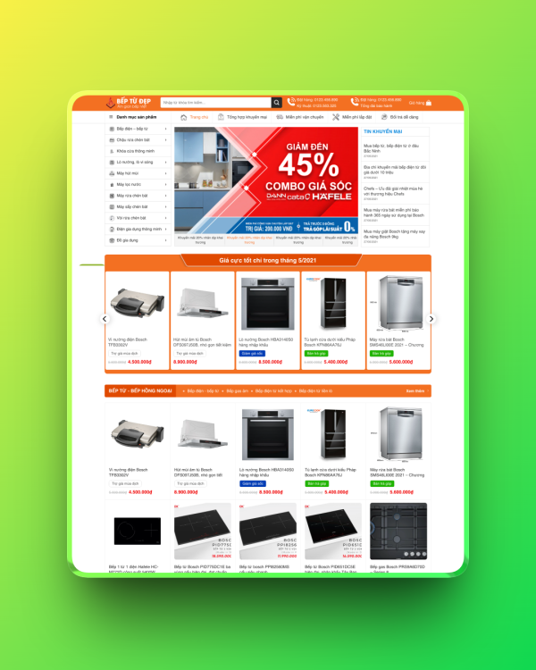 Theme wordpress bán bếp từ 04 Theme wordpress bán bếp từ 04