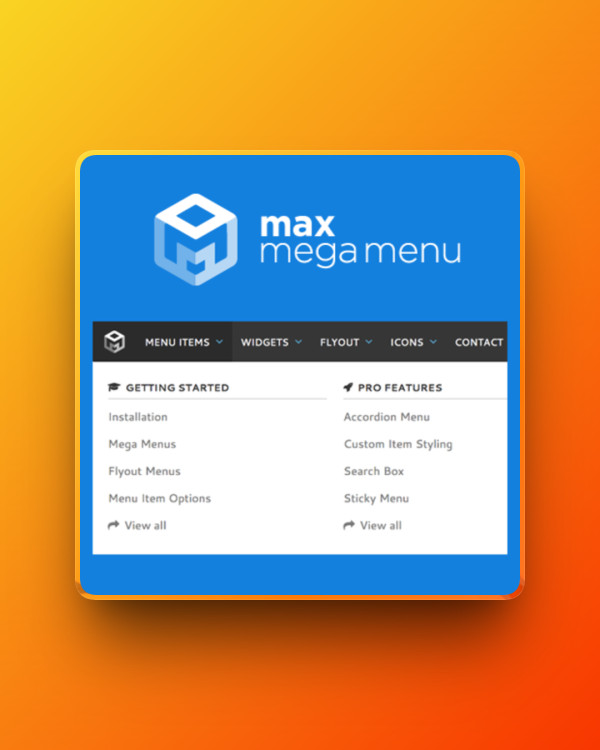 Max Mega Menu Pro Max Mega Menu Pro