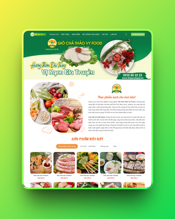 Theme wordpress shop bán đặc sản chả nem Theme wordpress shop bán đặc sản chả nem