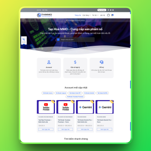 Theme WordPress bán tài khoản số thmmo