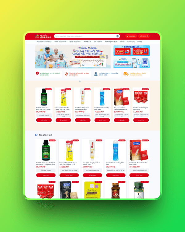 Theme wordpress nhà thuốc long châu Theme wordpress nhà thuốc long châu