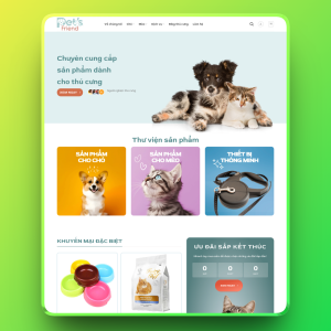 Theme wordpress dịch vụ thú cưng chó mèo